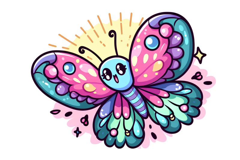 butterfly-with-radiant-colors-acrylic