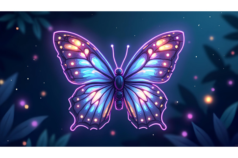 butterfly-with-radiant-energy-bioluminescent-art