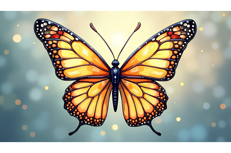 butterfly-with-translucent-wings-stained-glass-style