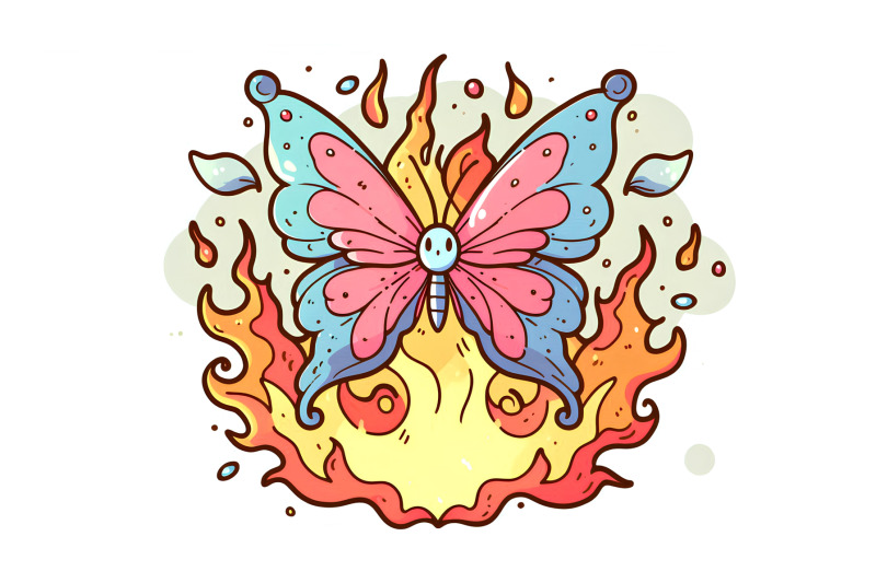 butterfly-with-wings-of-fire-elemental-art