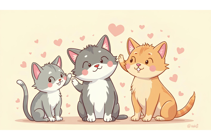 cartoon-kittens-with-bubbly-charm