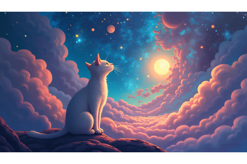 cat-cosmic-book-adventure-oil-painting