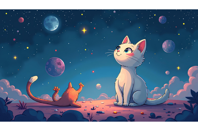 cat-cosmic-curiosity-digital-art