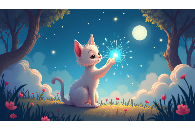 cat-dreamland-magic-digital-art