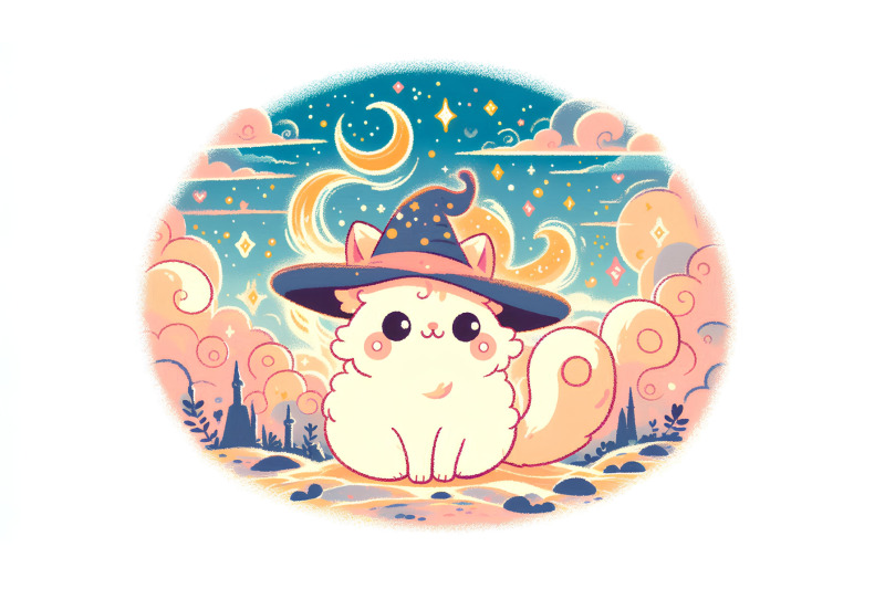 cat-moonlit-magic-impressionism