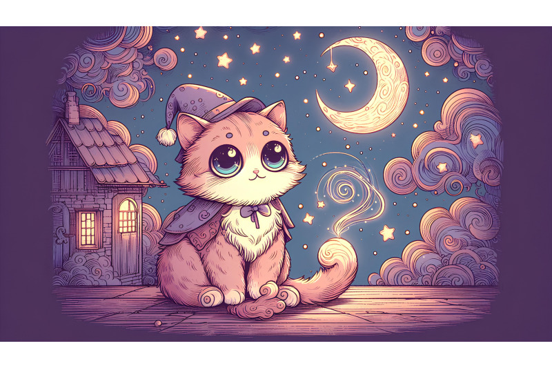 cat-moonlit-magic-impressionism