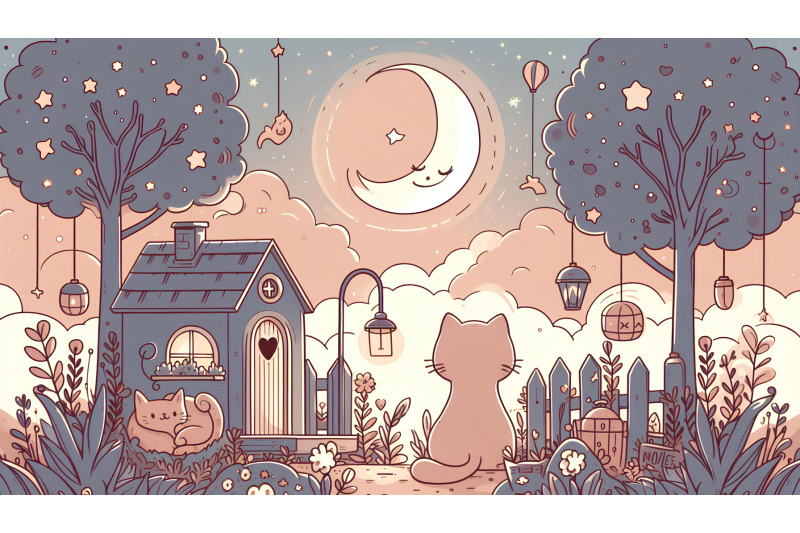 cat-night-garden-silhouette