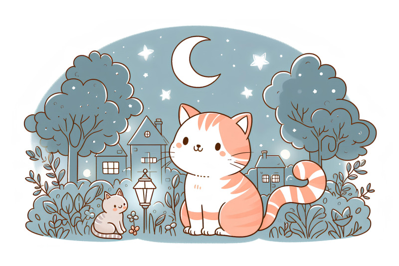 cat-night-garden-silhouette