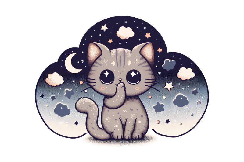 cat-night-whispers-pointillism