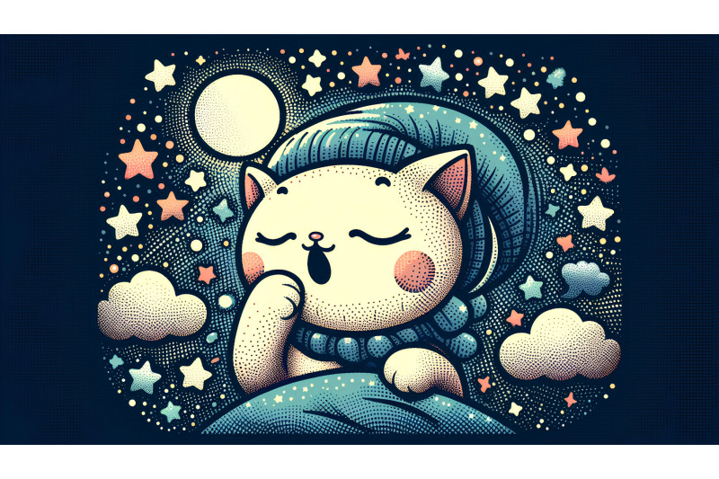 cat-night-whispers-pointillism