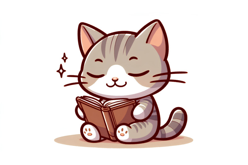 cat-peaceful-reading-realism