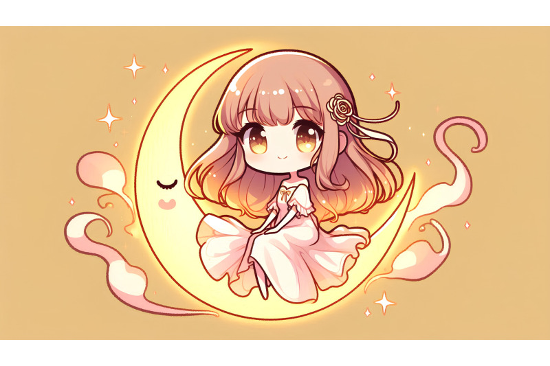 chibi-style-girl-on-glowing-crescent