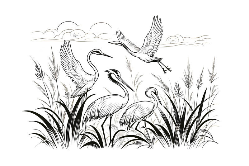 cranes-among-whispering-reeds-peaceful-zen-art