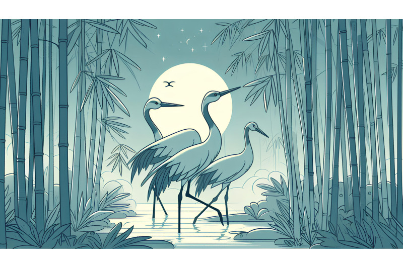 cranes-in-a-moonlit-bamboo-grove-tranquil-minimalism