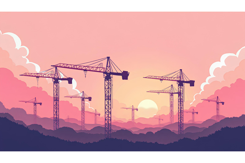 cranes-in-a-surreal-pink-sky-dreamlike-fauvism
