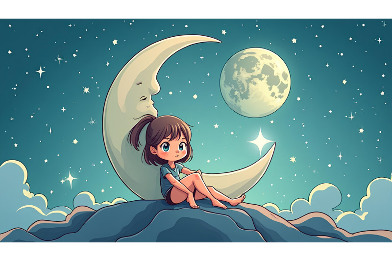cubist-take-on-girl-sitting-on-moon