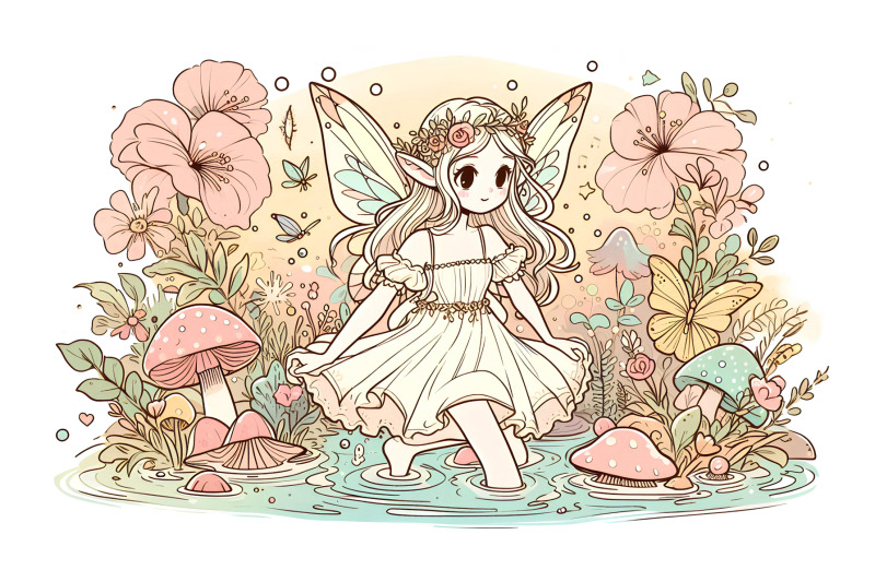 delicate-fairy-wading-in-a-painted-world