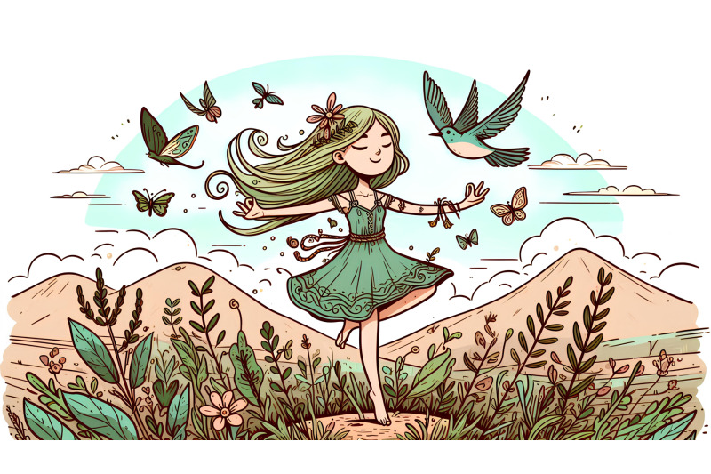 digital-art-of-a-free-spirited-nature-lover