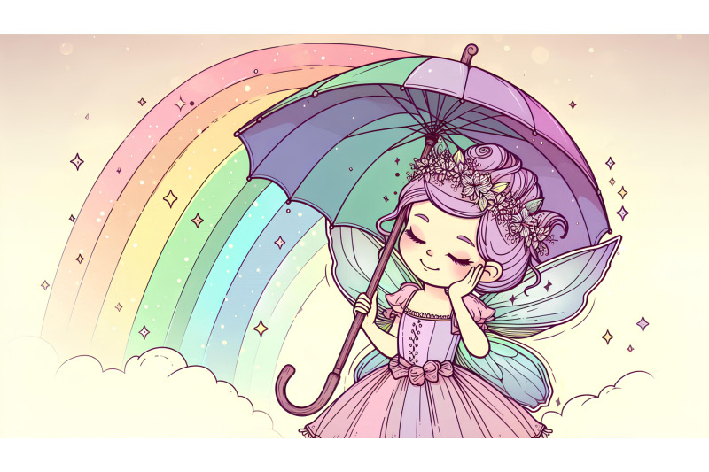 dream-fairy-with-umbrella-and-rainbow-hues