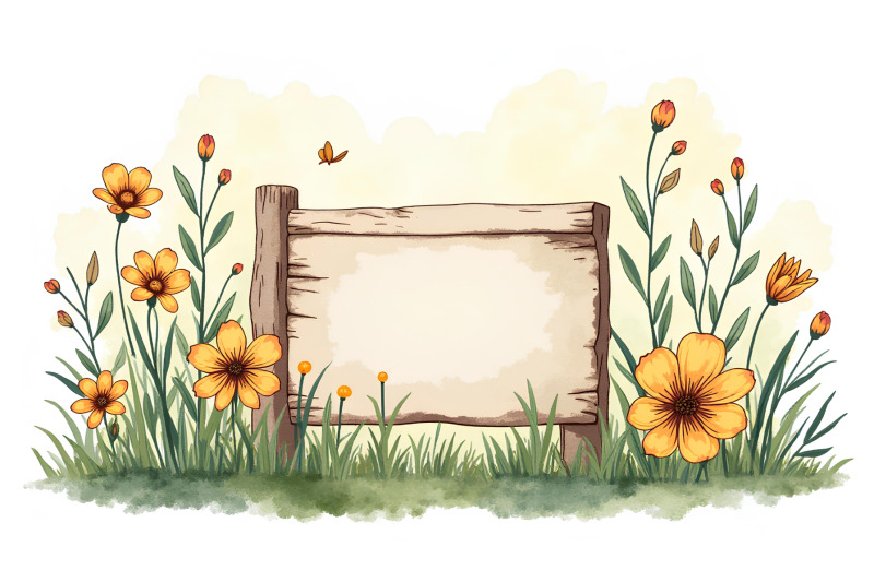 earthy-sign-and-flowers-watercolor-strokes