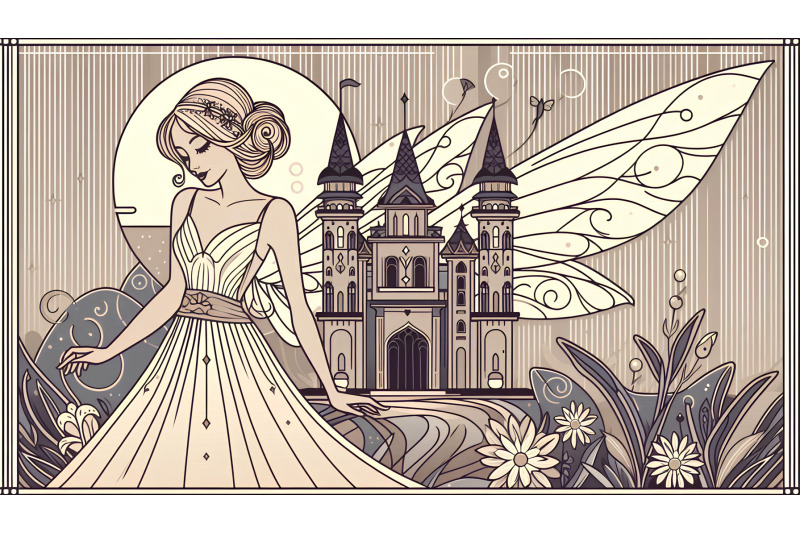 elegant-fairy-with-castle-backdrop-art-deco-style