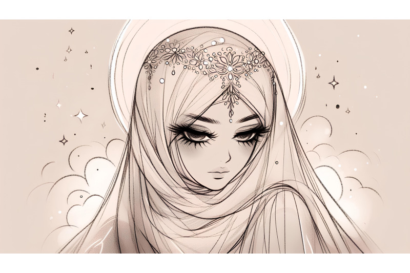 ethereal-hijabi-beauty-charcoal-lines