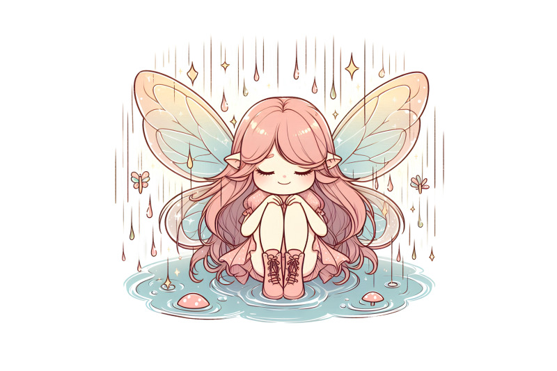 fairy-with-translucent-wings-in-rain