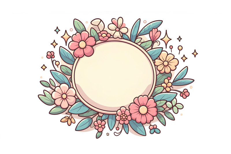 floral-frame-around-sign-pastel-hues