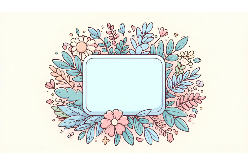 floral-frame-around-sign-pastel-hues
