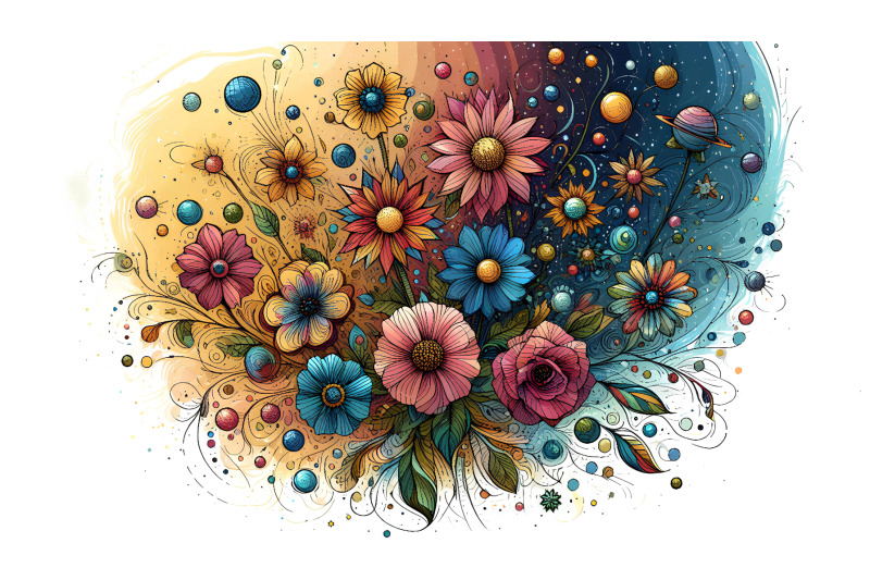 flowers-cosmic-wonder-impressionism