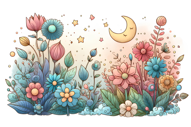 flowers-dreamland-petals-tempera