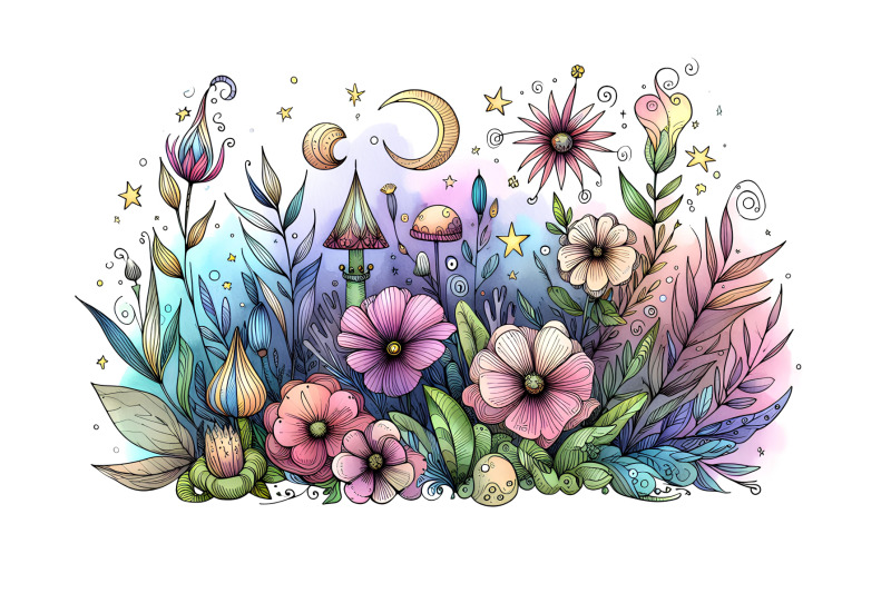 flowers-mystic-garden-watercolor