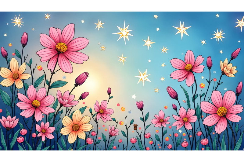 flowers-starry-symphony-acrylic