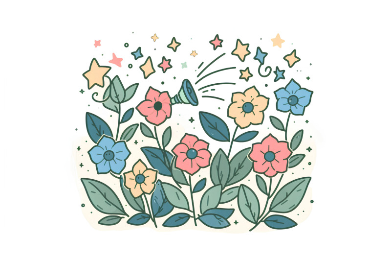 flowers-whispering-stars-digital-painting