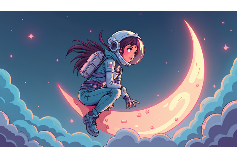 futuristic-sci-fi-girl-on-crescent