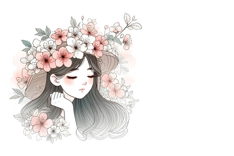 girl-in-full-bloom-delicate-watercolor