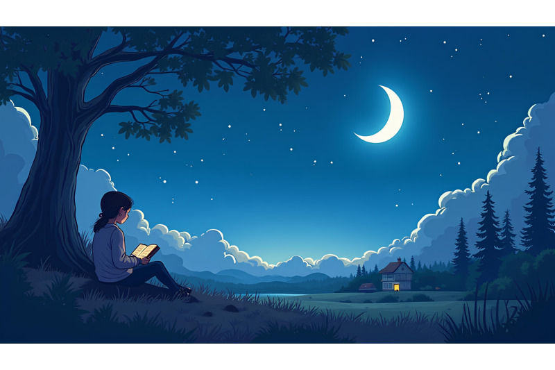 impressionist-night-sky-and-a-reader