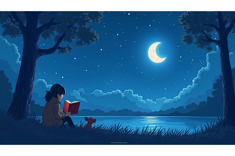 impressionist-night-sky-and-a-reader