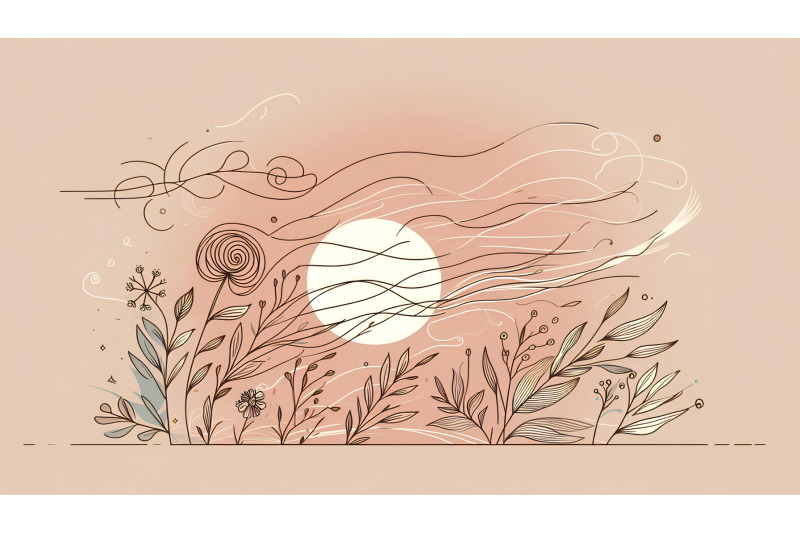 minimalist-composition-of-wind-and-flowers