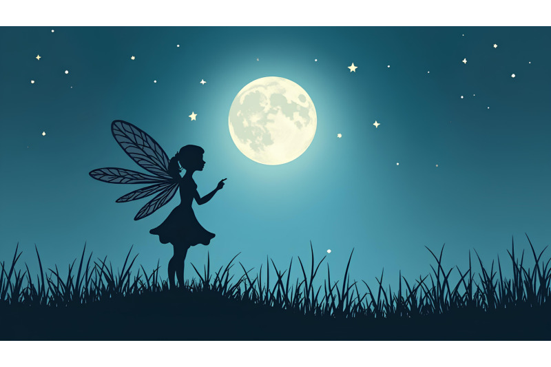minimalist-fairy-silhouette-against-moon-minimalism