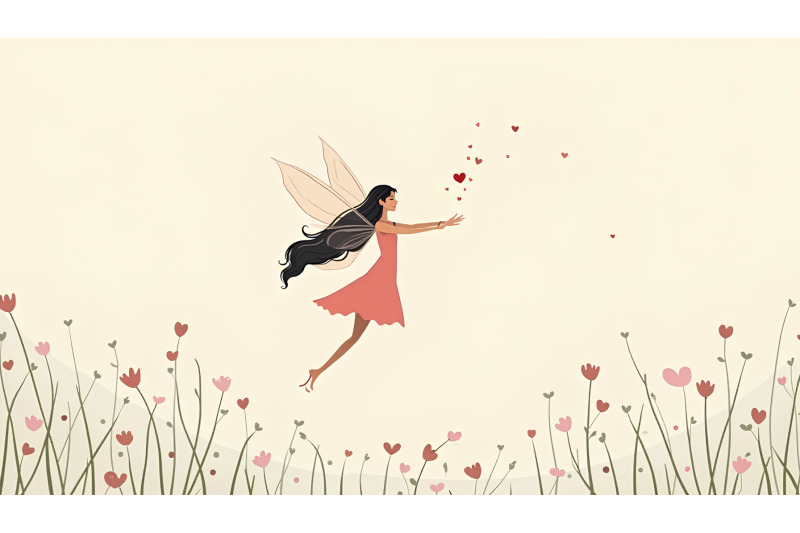 minimalist-fairy-with-soft-flowing-lines