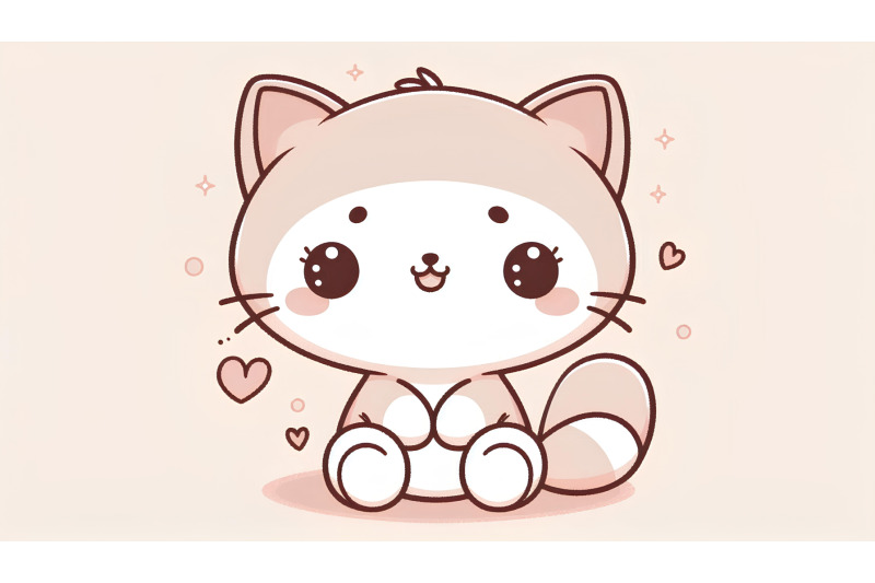 minimalist-kitten-art-with-soft-lines