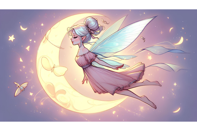 moonlight-fairy-soaring-pastels-fantasy-painting