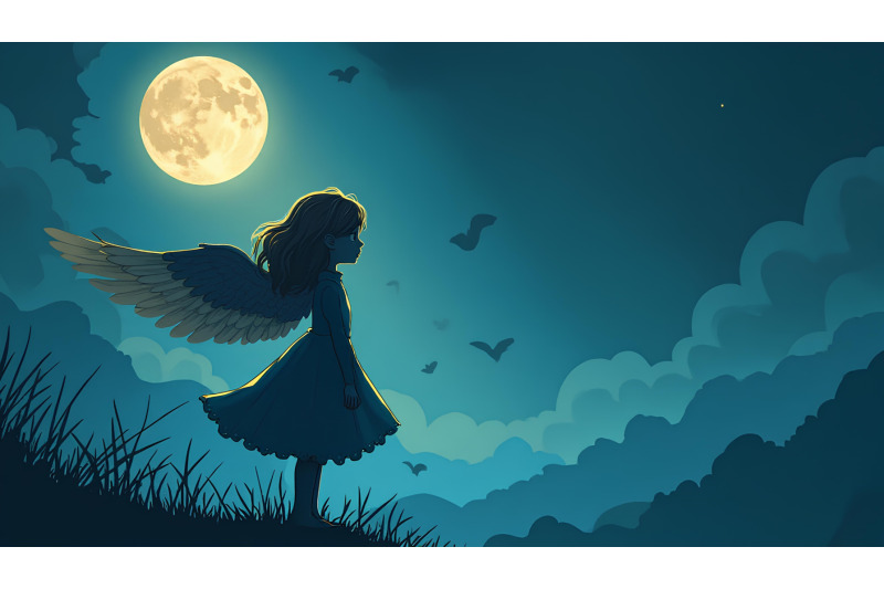 mysterious-winged-girl-in-moon-glow-expressionism
