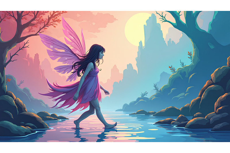 mystic-fairy-walking-in-liquid-colors