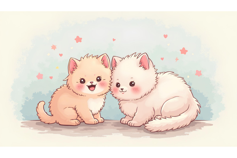 pastel-artwork-of-cute-fluffy-kittens