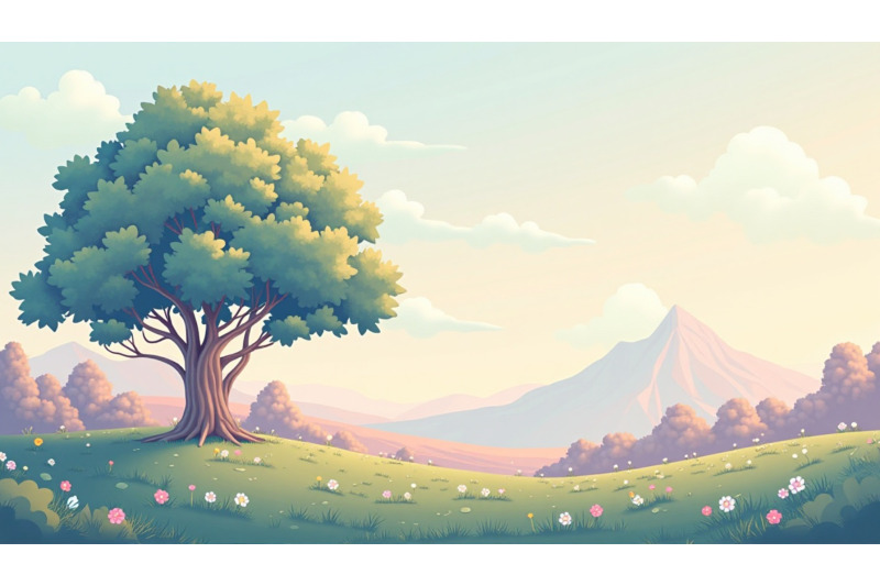 pastel-dreamy-landscape-with-big-tree