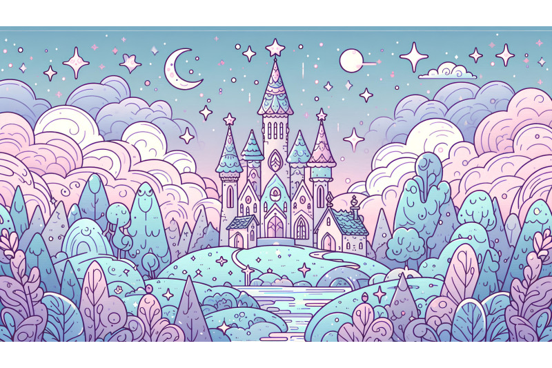 pastel-dreamy-magical-night-scenery