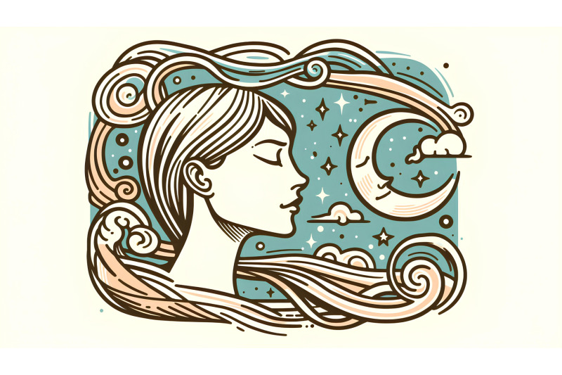 peaceful-portrait-art-deco-influence