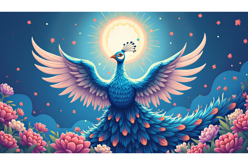 peacock-celestial-guardian-digital-painting